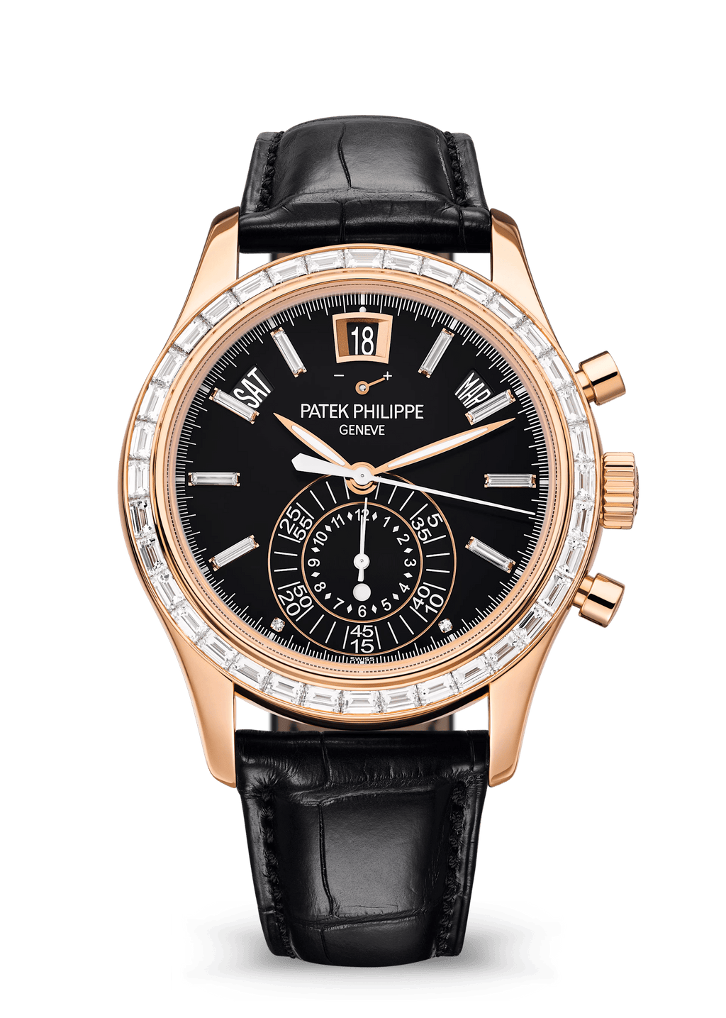 FLYBACK CHRONOGRAPH. AN. CALENDAR. JE. - BLACK AND ROSE GOLD