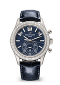 FLYBACK CHRONOGRAPH. AN. CALENDAR. JE. - NAVY BLUE AND DIAMONDS