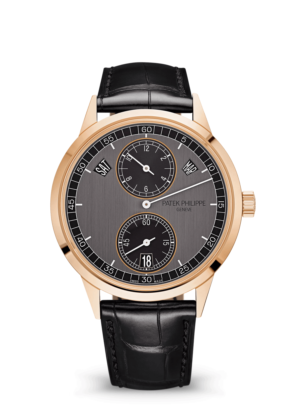 AN. CALENDAR. REGULATOR - BLACK AND GOLD