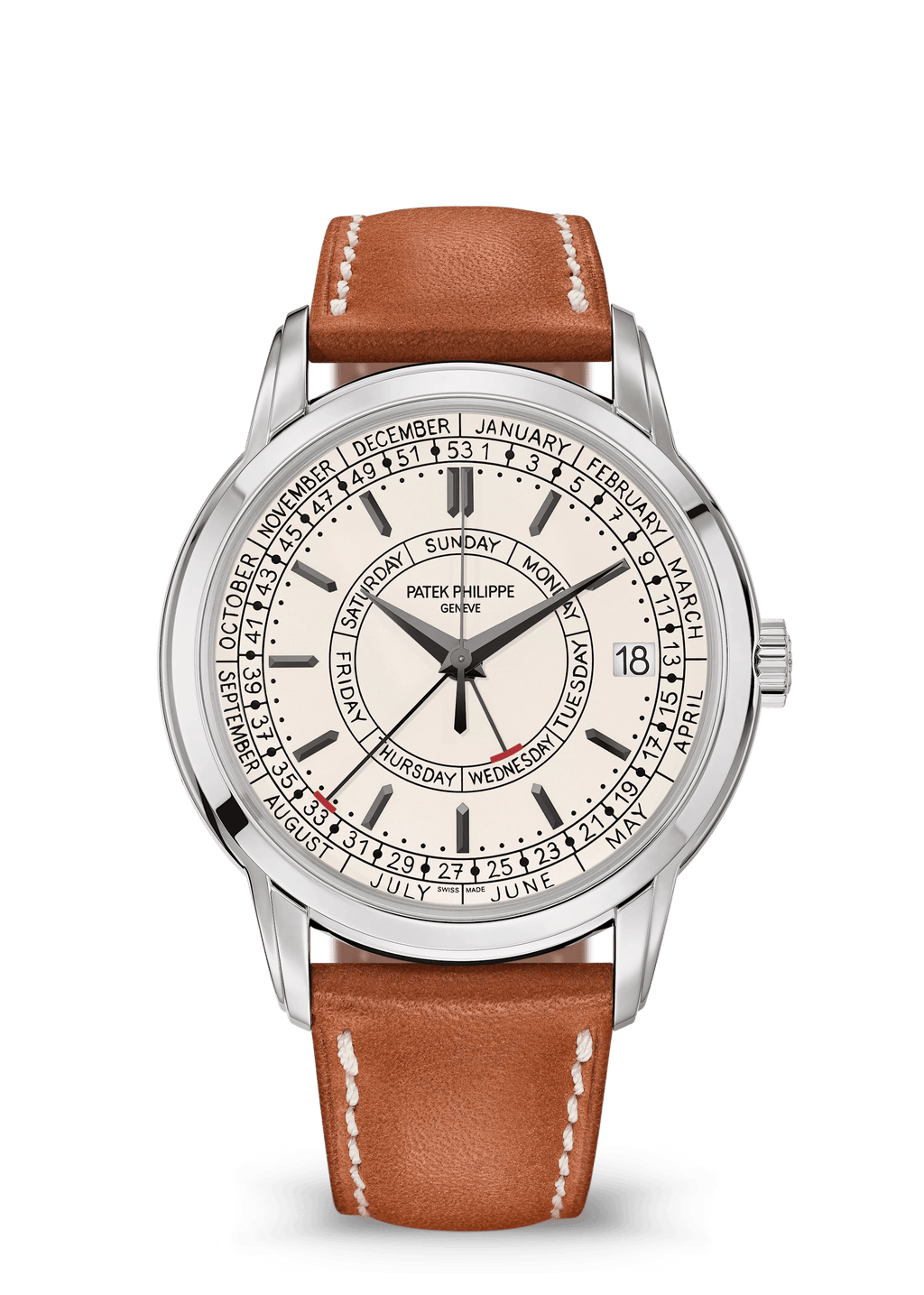 CALATRAVA WY. CALENDAR - WHITE AND BROWN