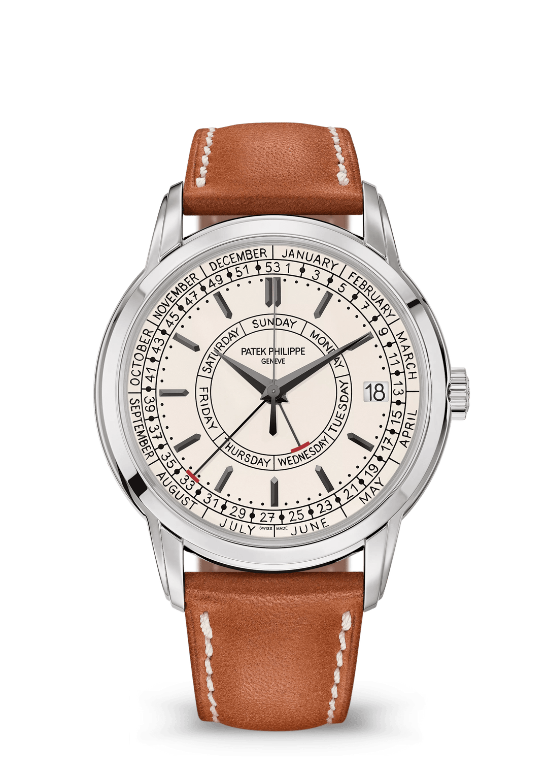 CALATRAVA WY. CALENDAR - WHITE AND BROWN
