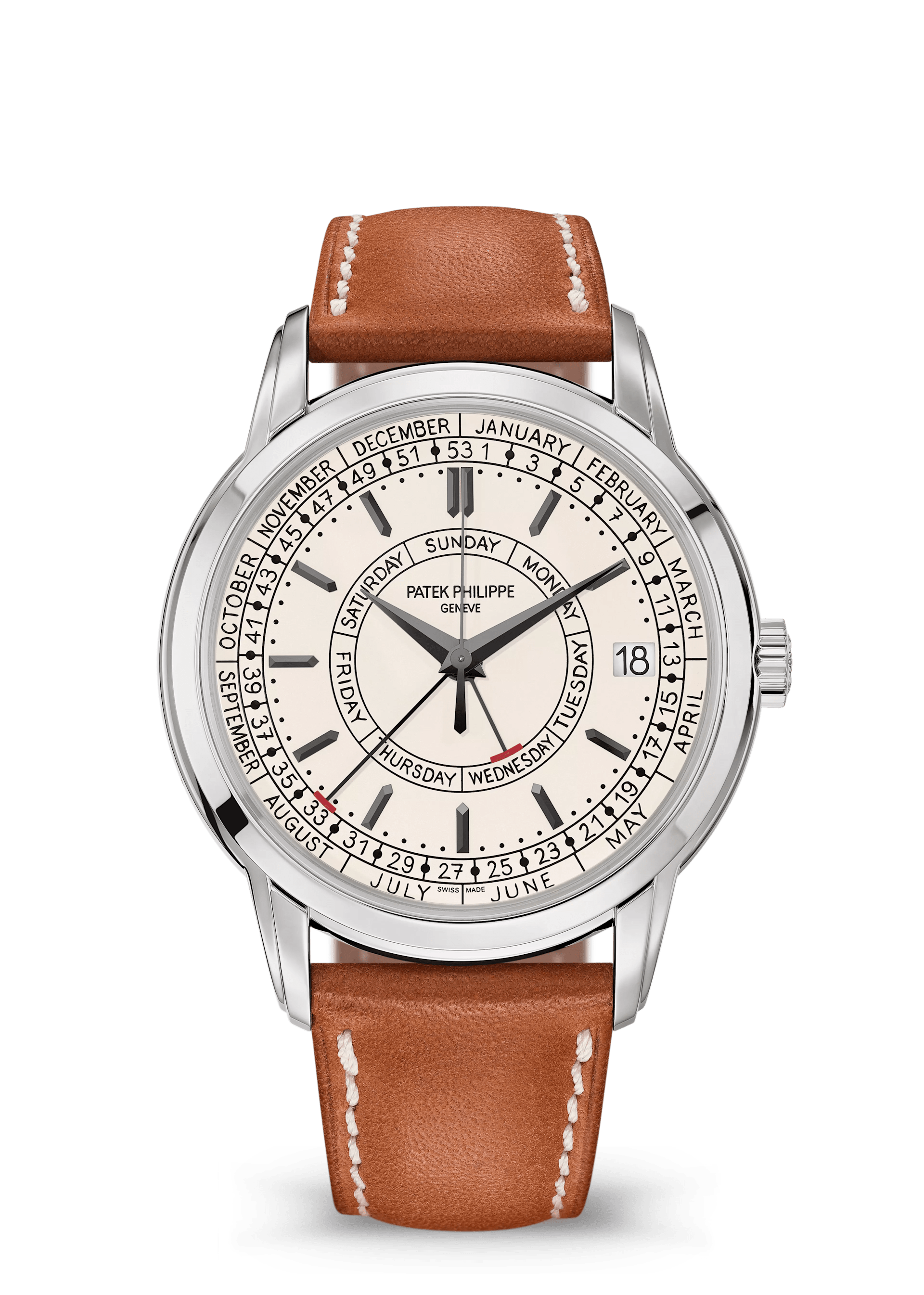 CALATRAVA WY. CALENDAR - WHITE AND BROWN