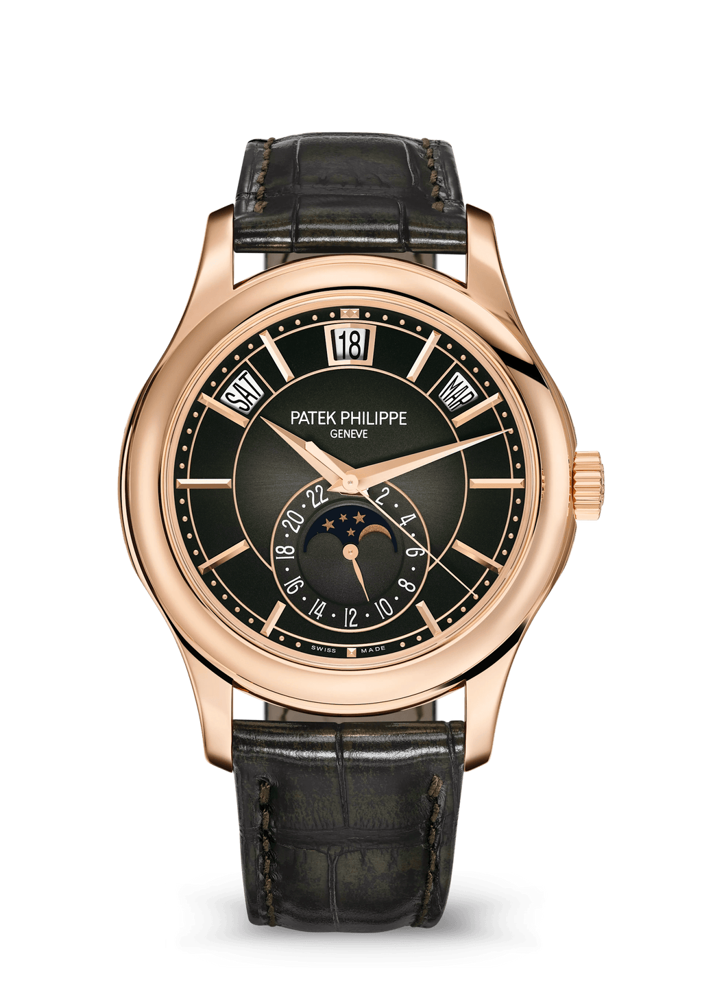 AN. CALENDAR. MOON PHASES - BLACK AND ROSE GOLD