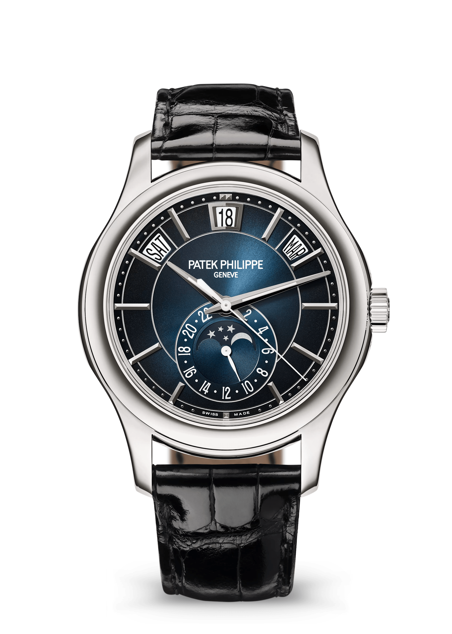 AN. CALENDAR. MOON PHASES - BLACK AND BLUE