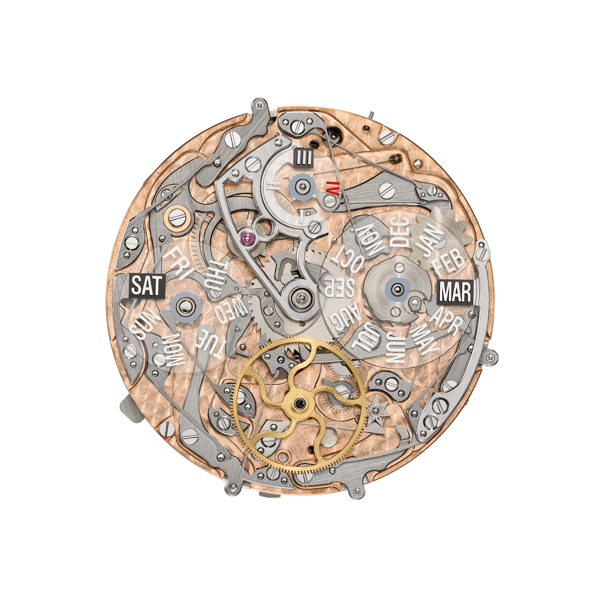 MINUTE RR. RE. P. CALENDAR HE. JE. - BLACK AND ROSE GOLD
