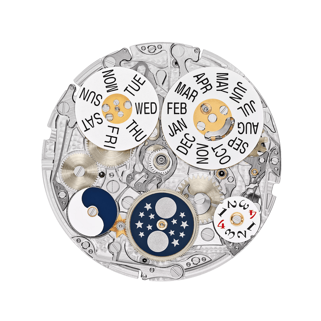 SPLIT SECONDS CHRONOGRAPH P CALENDAR. - GOLD BLUE