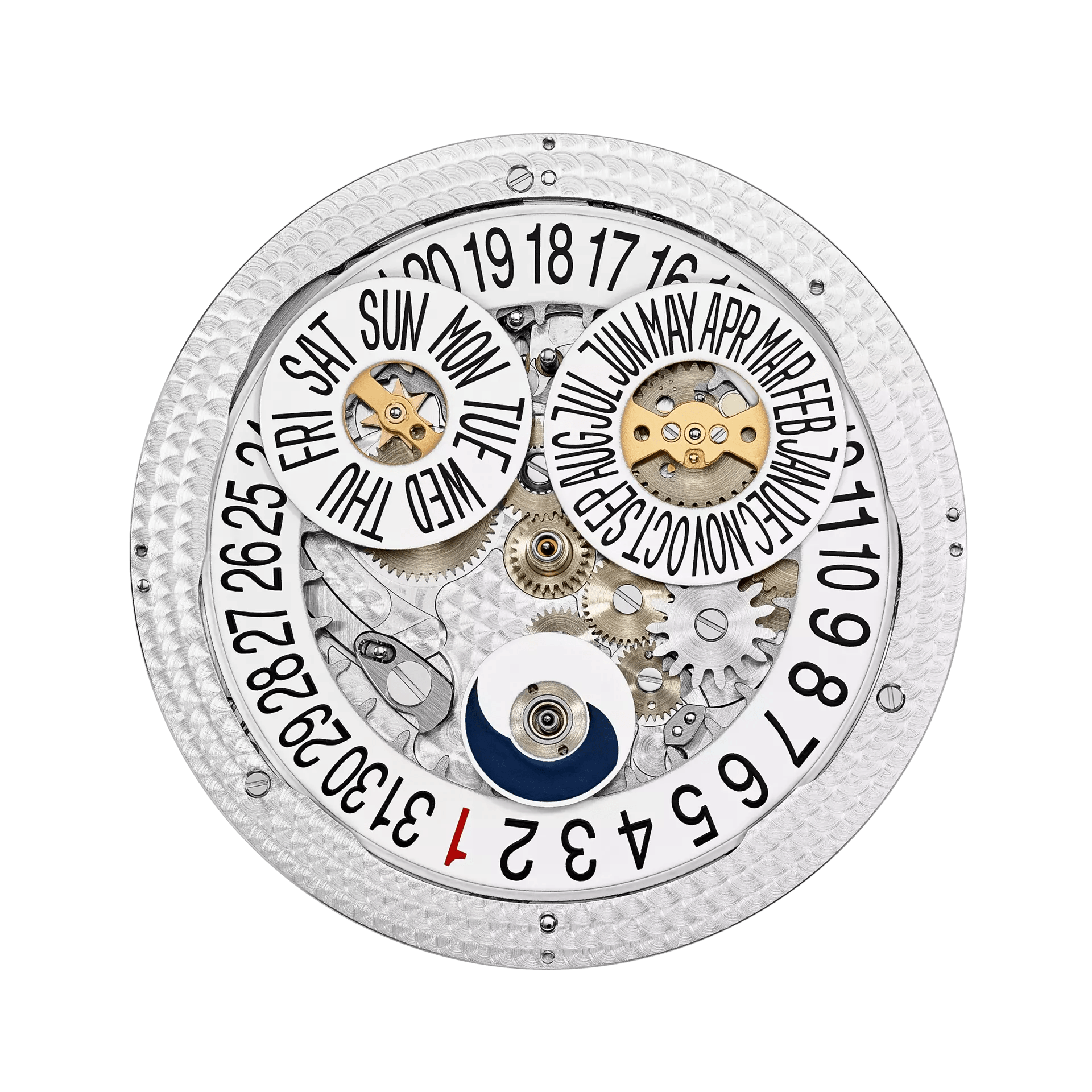 FLYBACK CHRONOGRAPH. AN. CALENDAR. JE. - NAVY BLUE AND DIAMONDS