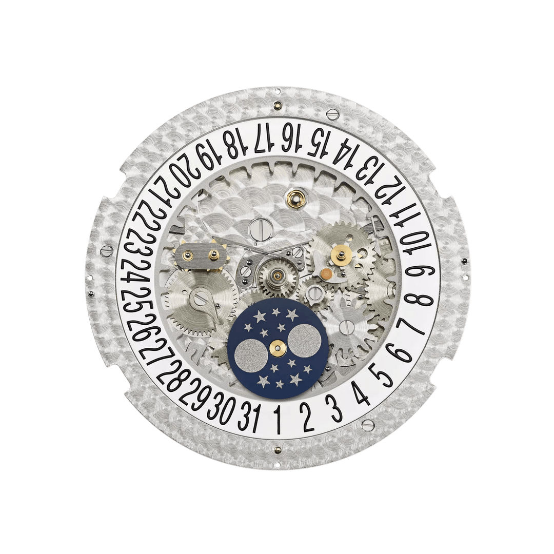 AN. CALENDAR. MOON PHASES - LILAC AND WHITE GOLD