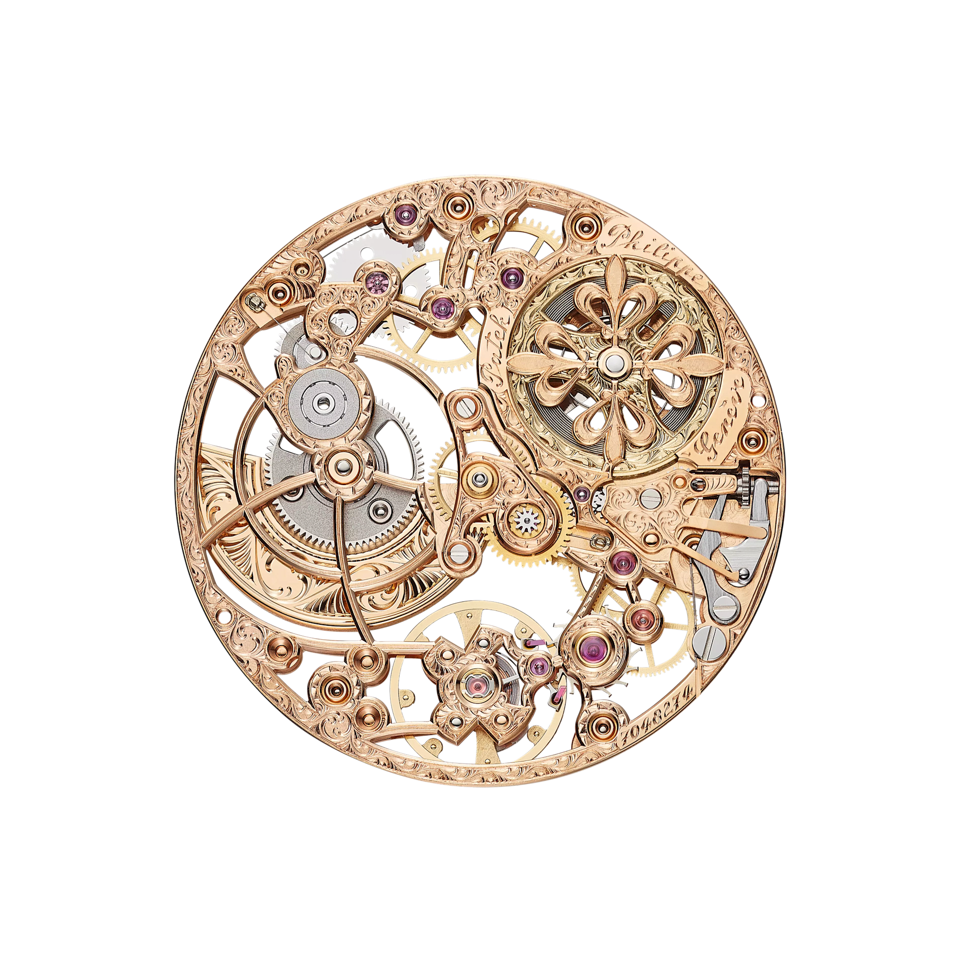 SKELETON WATCH. RE. HS. - ROSE GOLD
