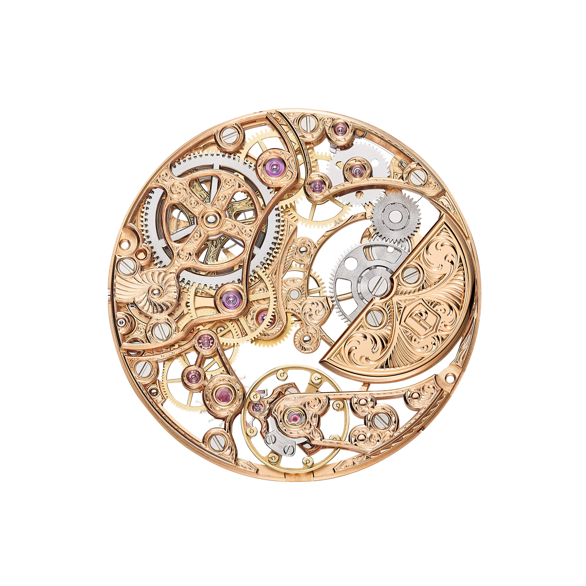 SKELETON WATCH. RE. HS. - ROSE GOLD