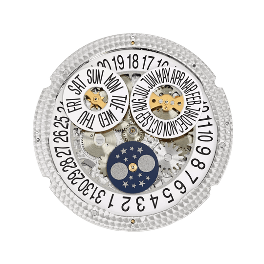 AN. CALENDAR. MOON PHASES - BLACK AND WHITE GOLD