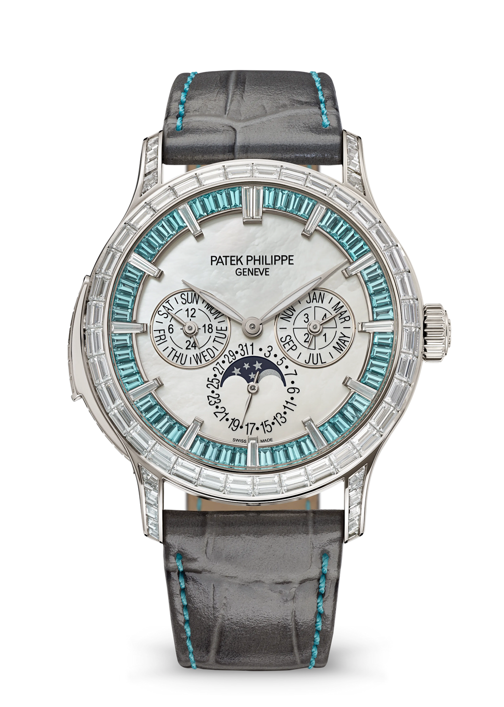 MINUTE RR. P. CALENDAR HE. JE. - GREY AND AQUA
