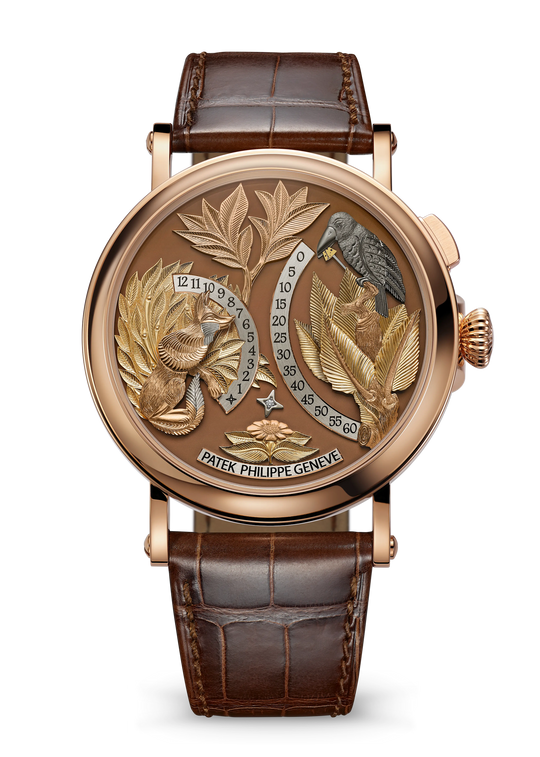 HOURS AND MINUTES ON DD. AN. - BROWN AND ROSE GOLD