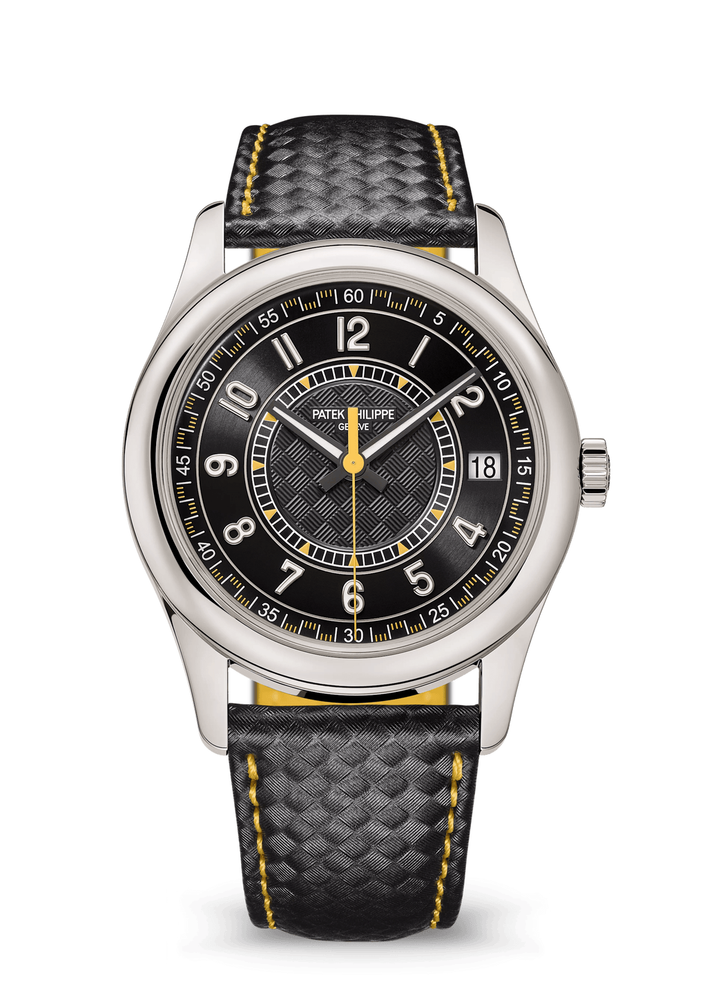 DATE. SWEEP SECONDS - BLACK AND YELLOW