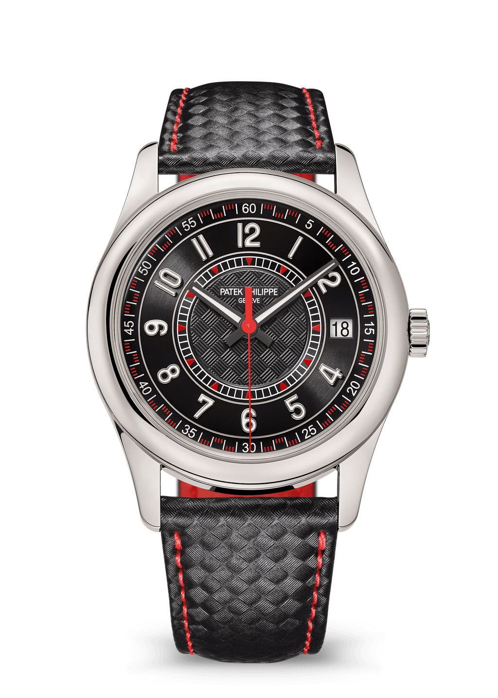 DATE. SWEEP SECONDS - BLACK AND RED