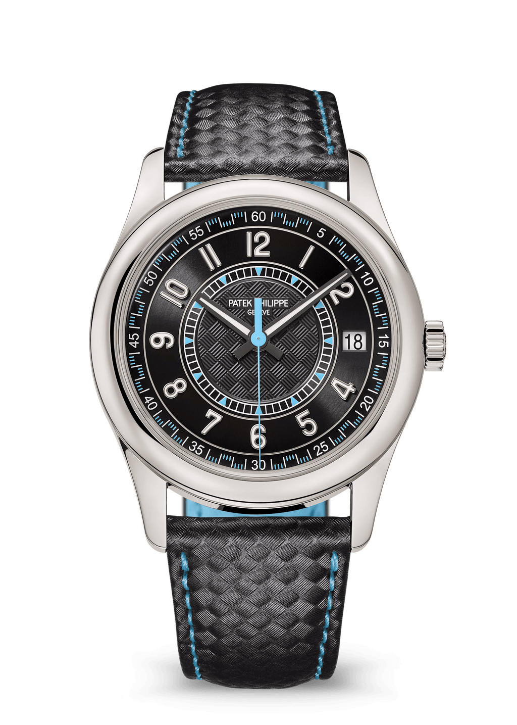 DATE. SWEEP SECONDS - BLACK AND BLUE