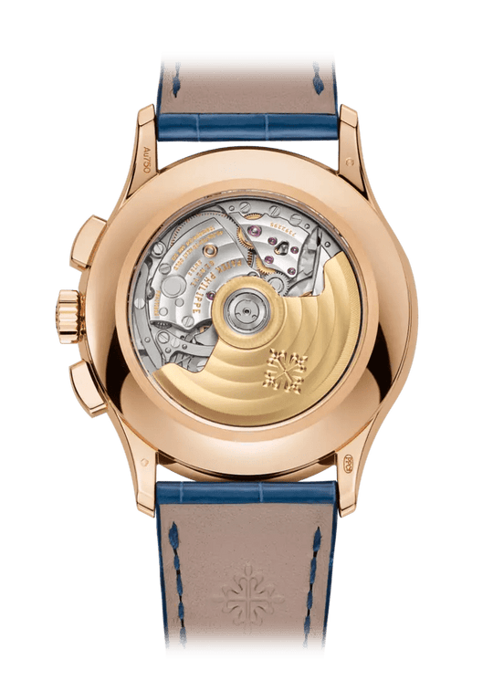 FLYBACK CHRONOGRAPH. AN. CALENDAR - BLUE AND ROSE GOLD