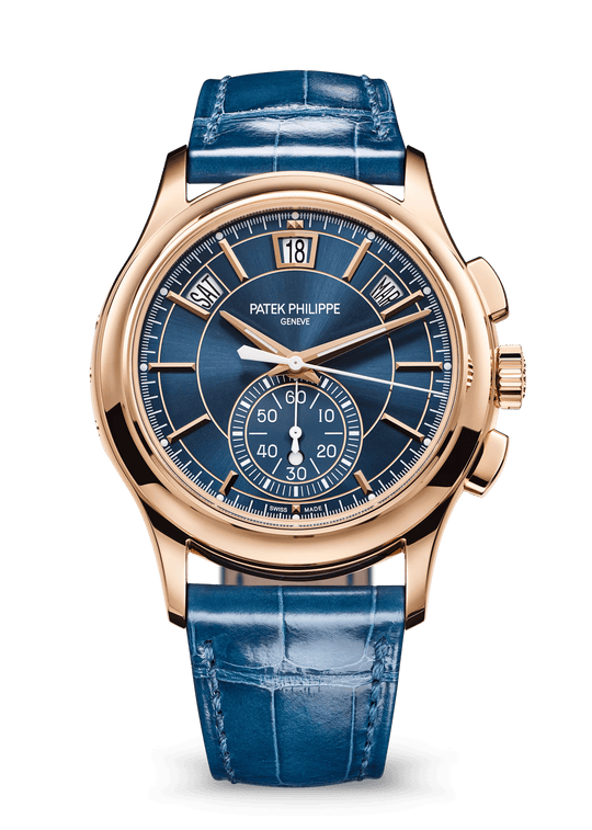 FLYBACK CHRONOGRAPH. AN. CALENDAR - BLUE AND ROSE GOLD