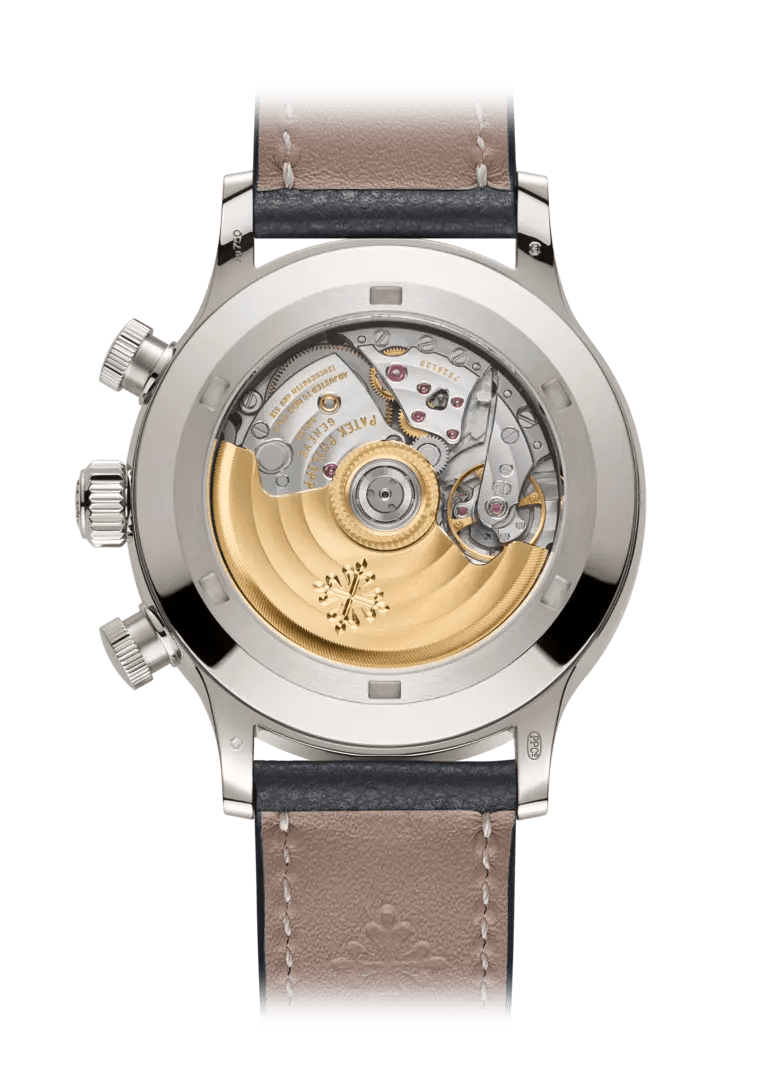 CALATRAVA PT. TL. TIME. FLYBACK CHRONOGRAPH - GREY AND STEEL BLUE